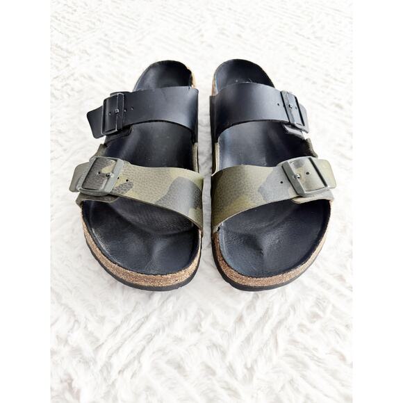 Birkenstock Arizona Split Birko-Flor Sandals Black Desert Soil Camo Narrow main image 9